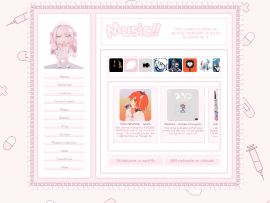 musicpage screenshot