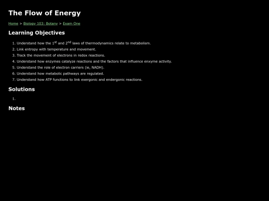 biology-103-botany/exams/exam-one/flow-of-energy screenshot