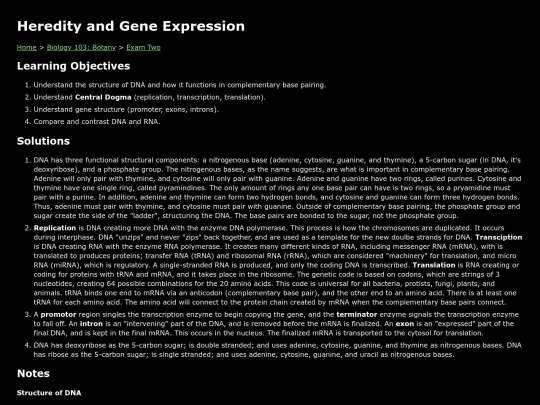 biology-103-botany/exams/exam-two/heredity-and-gene-expression screenshot