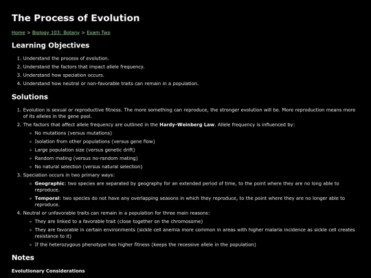 biology-103-botany/exams/exam-two/process-of-evolution screenshot