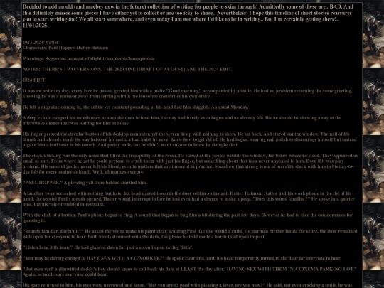 Writing screenshot