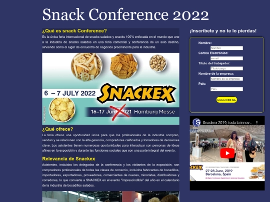 Talleres/snack_conference/snack_conference screenshot