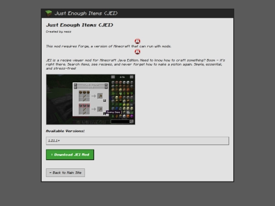 jei screenshot