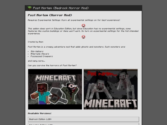 post-mortem screenshot