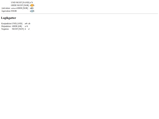 Mathematik/Schaltalgebra/Funktionieren screenshot