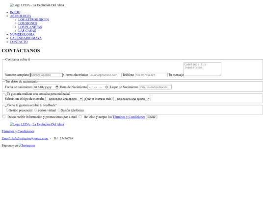LedinesWeb/contacto screenshot