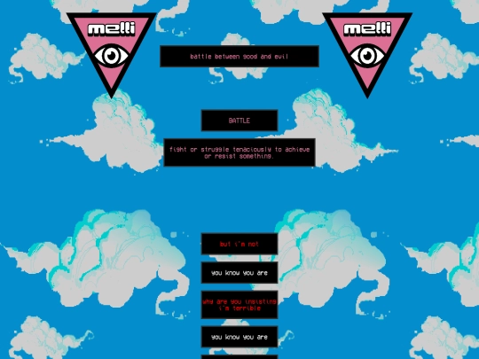 mellibeta/theoldthing/safety/goodandevil/battle screenshot