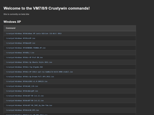 crustywincommads screenshot