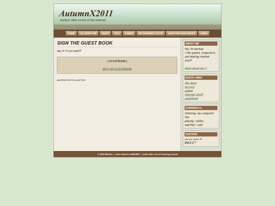 guestbook screenshot