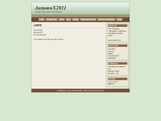 links screenshot