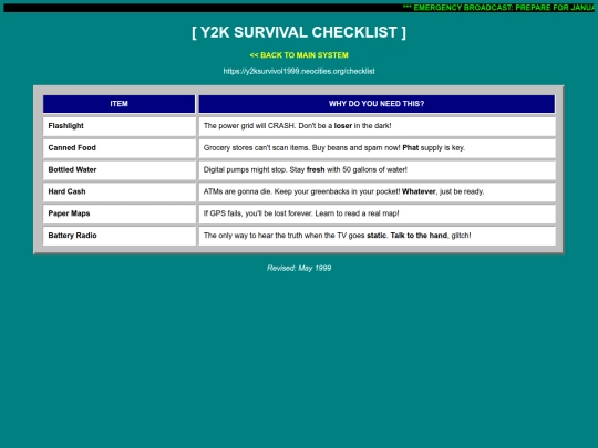 checklist screenshot