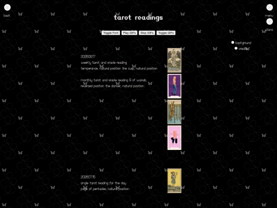 main.page/beach.house/altar/tarot readings/tarot.readings screenshot