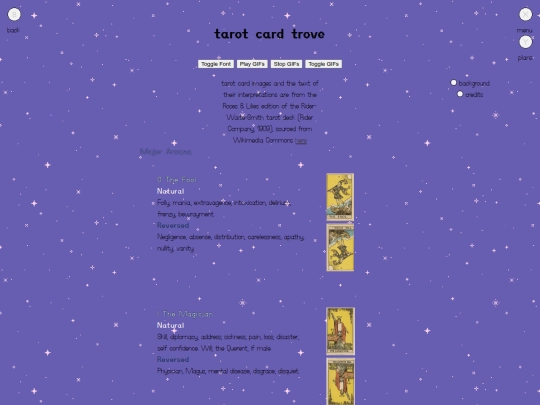 main.page/beach.house/altar/tarot.card.trove/tarot.card.trove screenshot