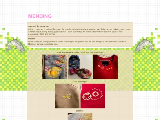 mending screenshot