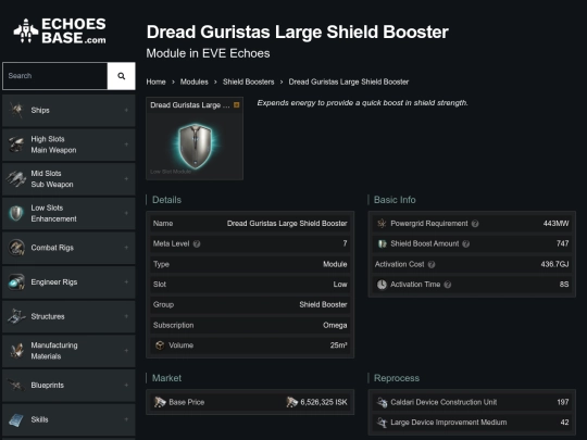eve/echoes/module/dread-guristas-large-shield-booster screenshot