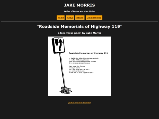 writing/poetry/roadsidememorials screenshot