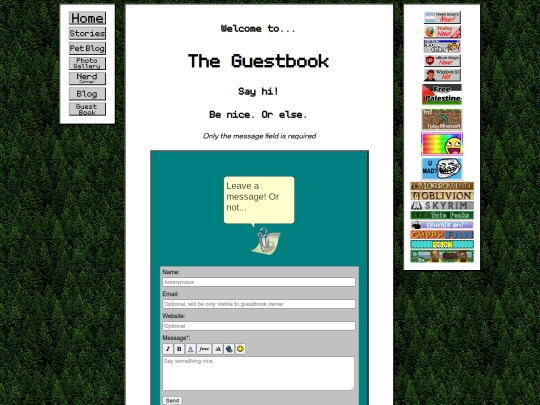 guestbook screenshot