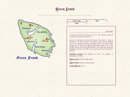 worldlore/greenfrond screenshot