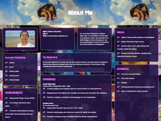 aboutme screenshot