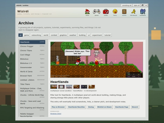 archive screenshot