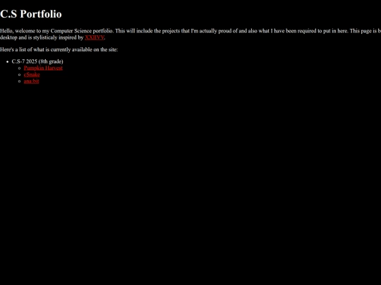 cs-portfolio screenshot