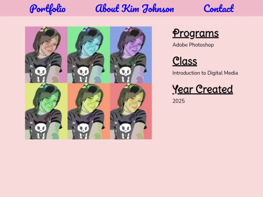 PiecePages/JohnsonKDigitalSelfPortraitColorVariations screenshot