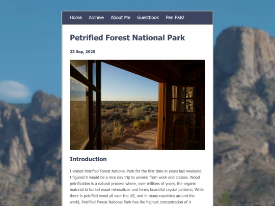posts/2025-09-23-Petrified-Forest-National-Park screenshot
