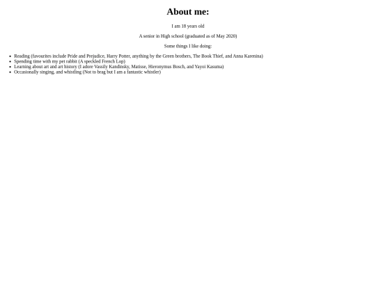 AboutMe screenshot