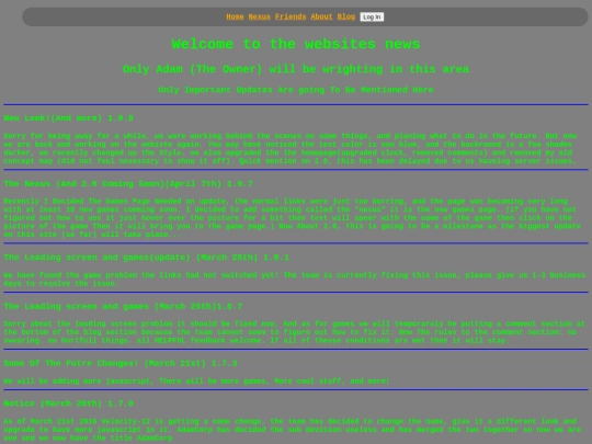 Blog screenshot