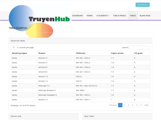 table screenshot