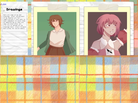 pages/art/drawings screenshot