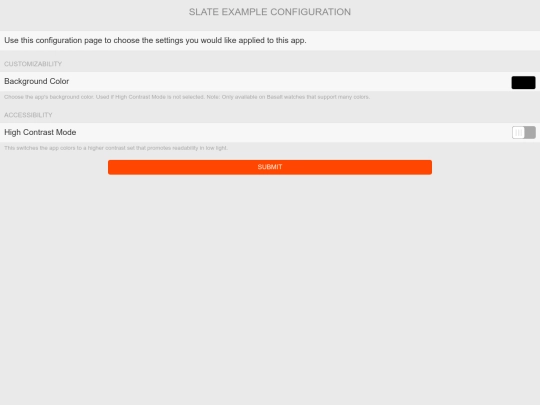 config screenshot