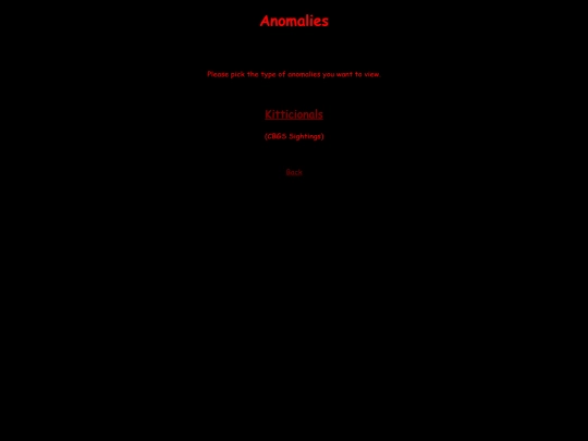 anomalies screenshot
