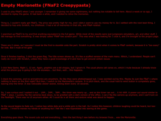 fnafcreepypasta screenshot