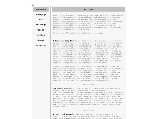 writing screenshot