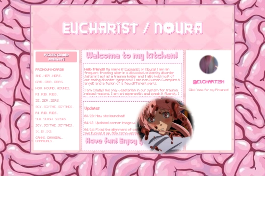 eucharists webpage/cannibalized screenshot