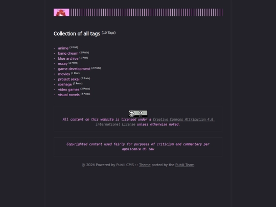 posts/tags screenshot