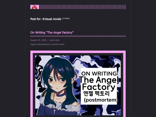 posts/tags/visual-novels screenshot