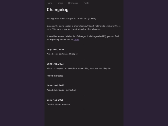changelog screenshot