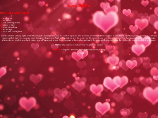 spells/love screenshot