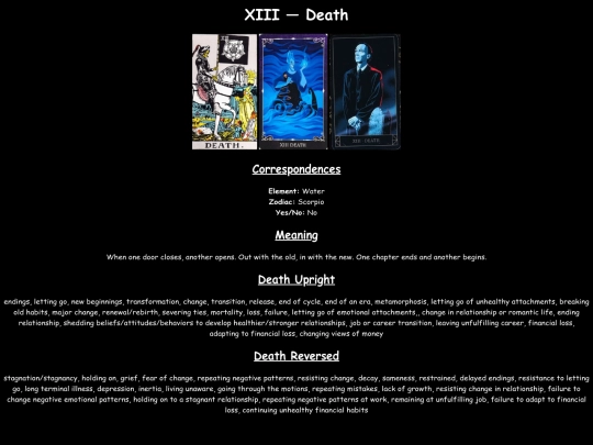 tarot/Death screenshot