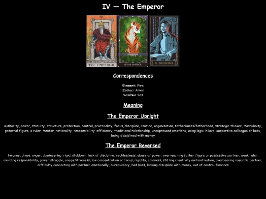 tarot/TheEmperor screenshot