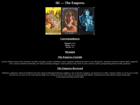 tarot/TheEmpress screenshot