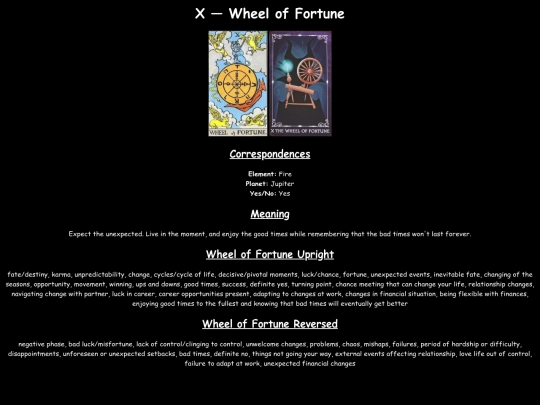 tarot/WheelofFortune screenshot
