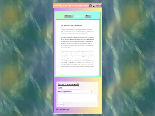 jengajuice/personal essays/thetaooficecreamandcigarettes screenshot
