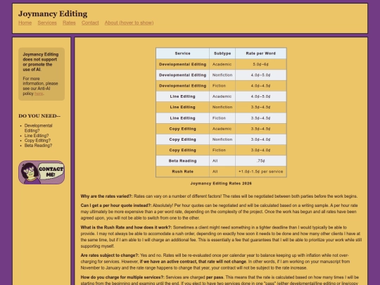 rates screenshot