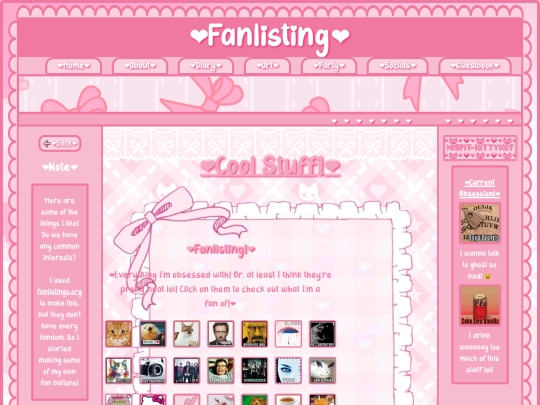 Fanlisting screenshot