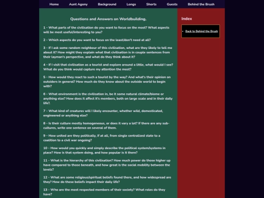 WorldbuildingClean screenshot