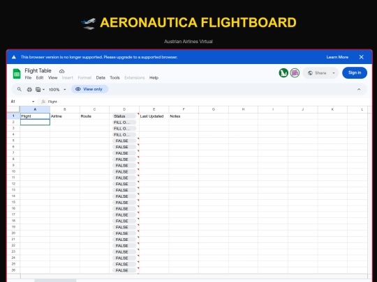 flighttable screenshot