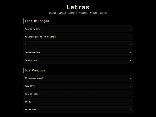 letras screenshot